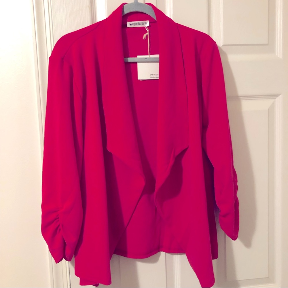 Doublgu NWT Women’s Bright pink Blazer